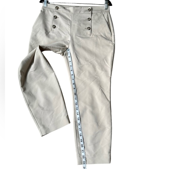 Express Womens Tan Ankle Midrise Sailor Pants Size 8S - Picture 10 of 13
